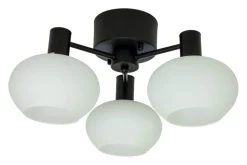 BELL Plafond 3-arm 42cm Svart/Opalvit