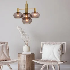 BELL Taklampa 4:a 47cm Matt Mässing/Rök