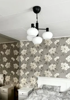 BELL Taklampa 4:a 47cm Svart/Opalvit