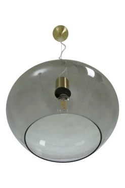 BELL Taklampa 35cm Matt Mässing/Rök