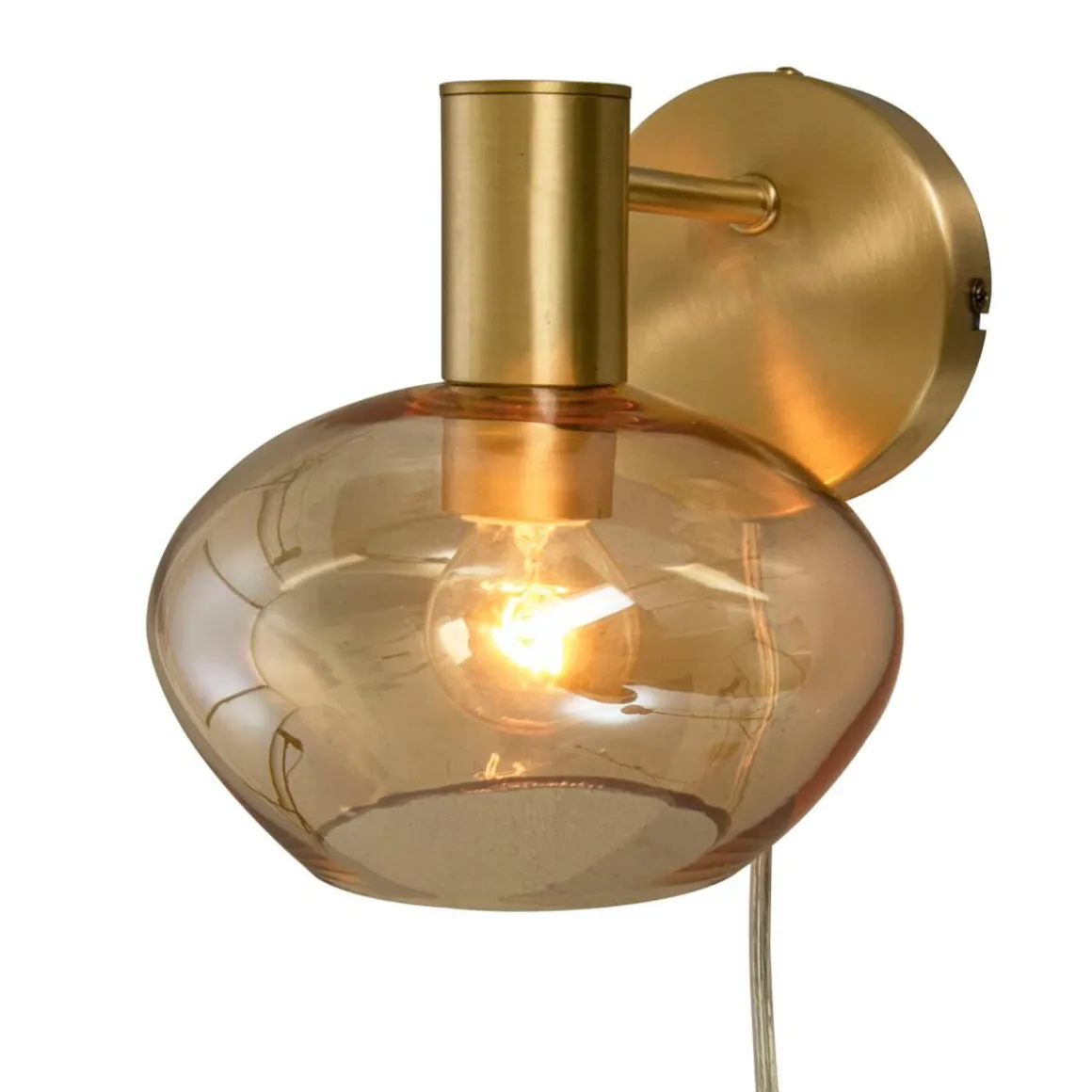 BELL Vägglampa 20cm Matt Mässing/Amber