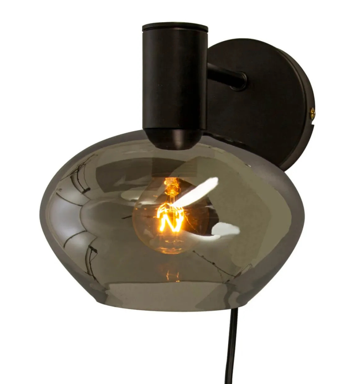 BELL Vägglampa 20cm Svart/Rökgrå