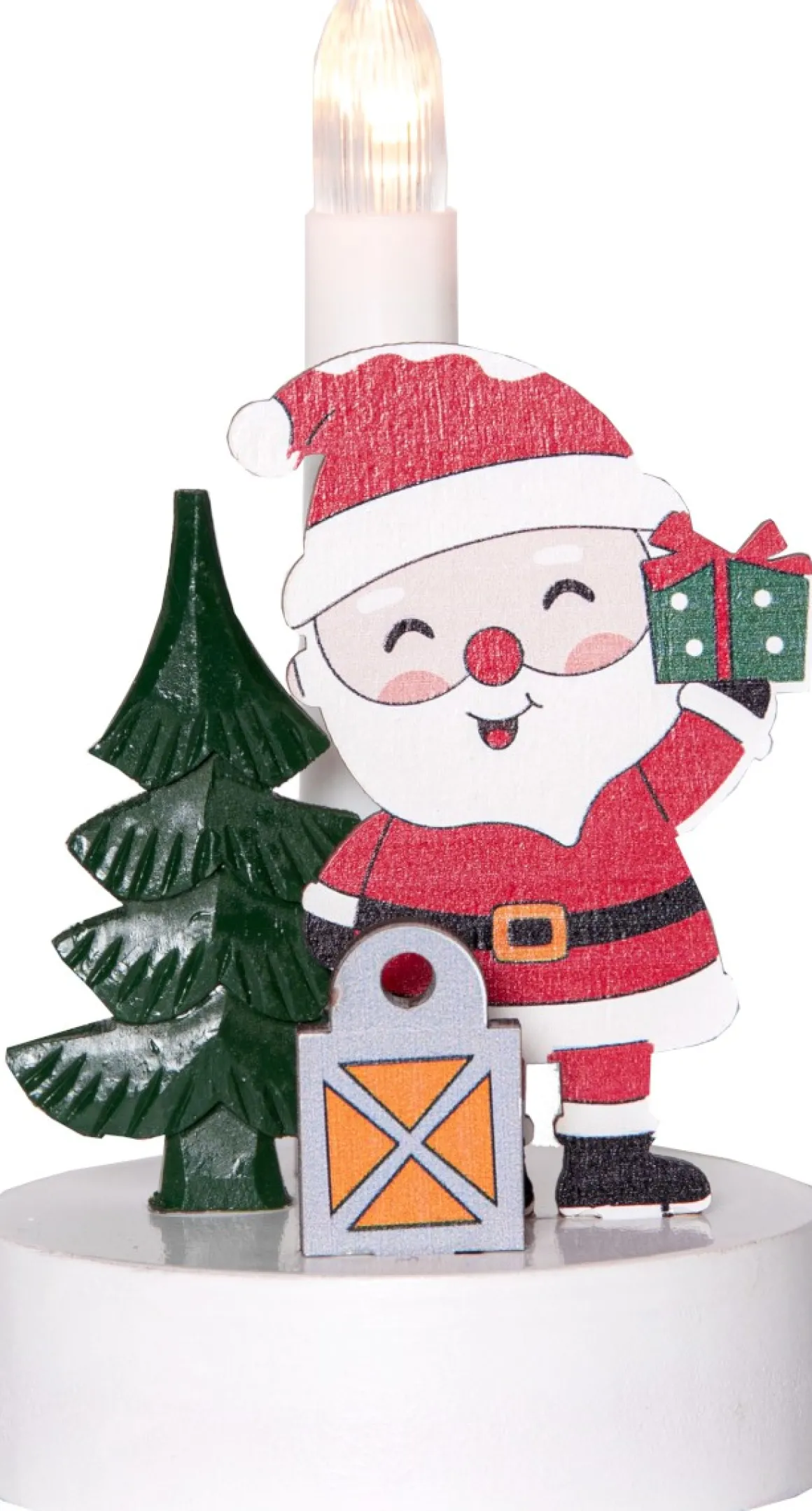 BILLY Ljusstake Tomte 14cm Flerfärgad