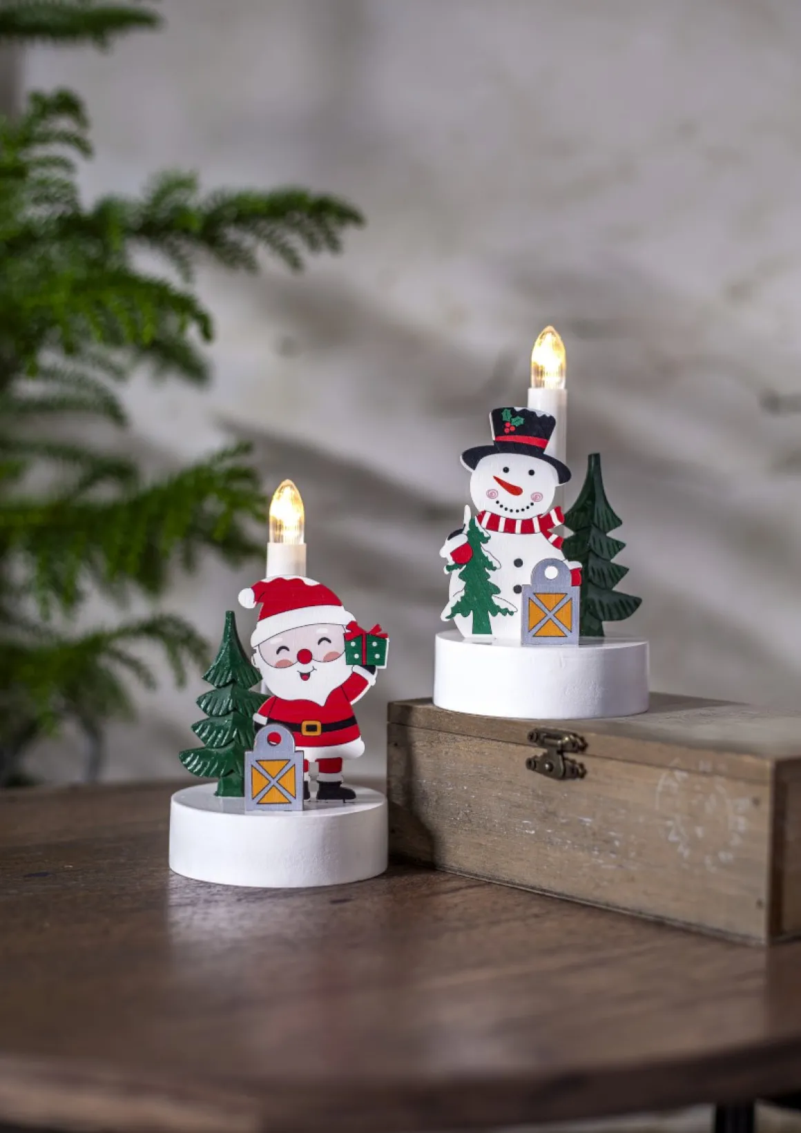 BILLY Ljusstake Tomte 14cm Flerfärgad