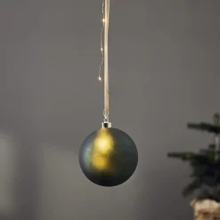 BLISS Glaskula Batteri 16,5cm 18LED Grön