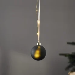 BLISS Glaskula Batteri 11cm 16LED Grön