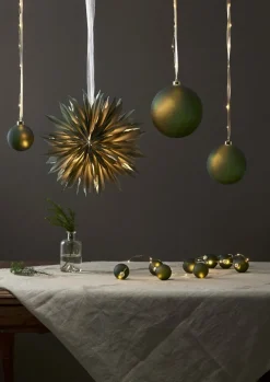 BLISS Glaskula Batteri 11cm 16LED Grön