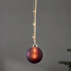 BLISS Glaskula Batteri 11cm 16LED Röd