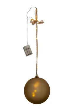 BLISS Glaskula Batteri 21cm 20LED Guld