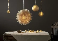 BLISS Glaskula Batteri 21cm 20LED Guld