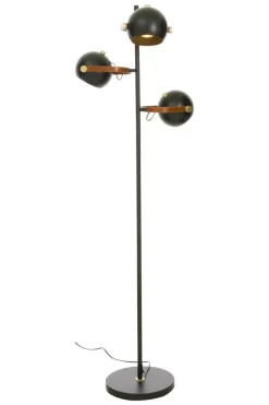 BOW Golvlampa 3L 152cm Svart/Matt Mässing
