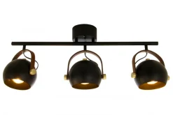 BOW Takspot Rak 3L 76cm Svart/Matt Mässing