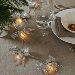 BOWIE Ljusslinga Batteri 2,25m 10LED Varmvit/Silver