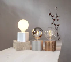 BOX Lampfot E27 10cm Trä