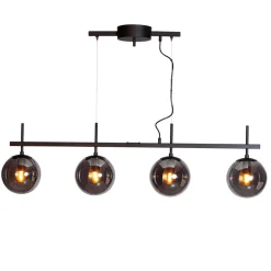 BOYLE Taklampa 4:a 117cm Svart/Rökgrå