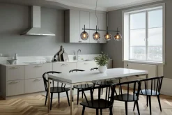 BOYLE Taklampa 4:a 117cm Svart/Rökgrå