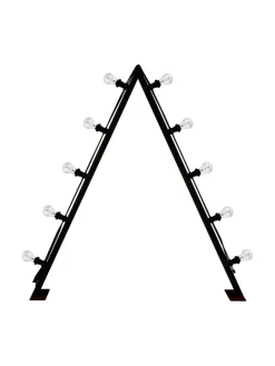 BRIGHT Ljusstake Utomhus 10L 120cm Svart/Klar