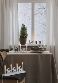 BRUCE Ljusstake 18cm Vit