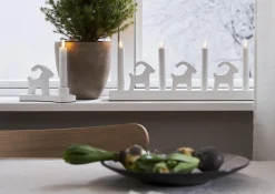 BRUCE Ljusstake 18cm Vit