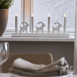 BRUSE Ljusstake 17,5cm LED Vit