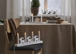 BRUSE Ljusstake 17,5cm LED Vit