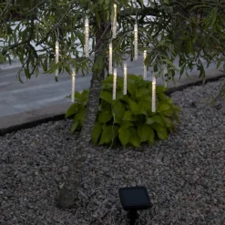 BUBBLY LIGHT-CHAIN Solcells-ljusslinga 180cm 10LED Varmvit/Klar