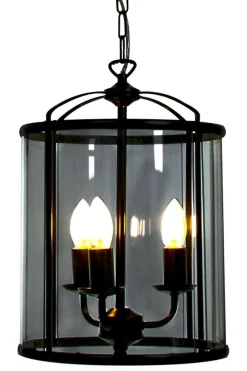 BUDGIE Taklampa Ø28 41cm Svart/Rökgrå