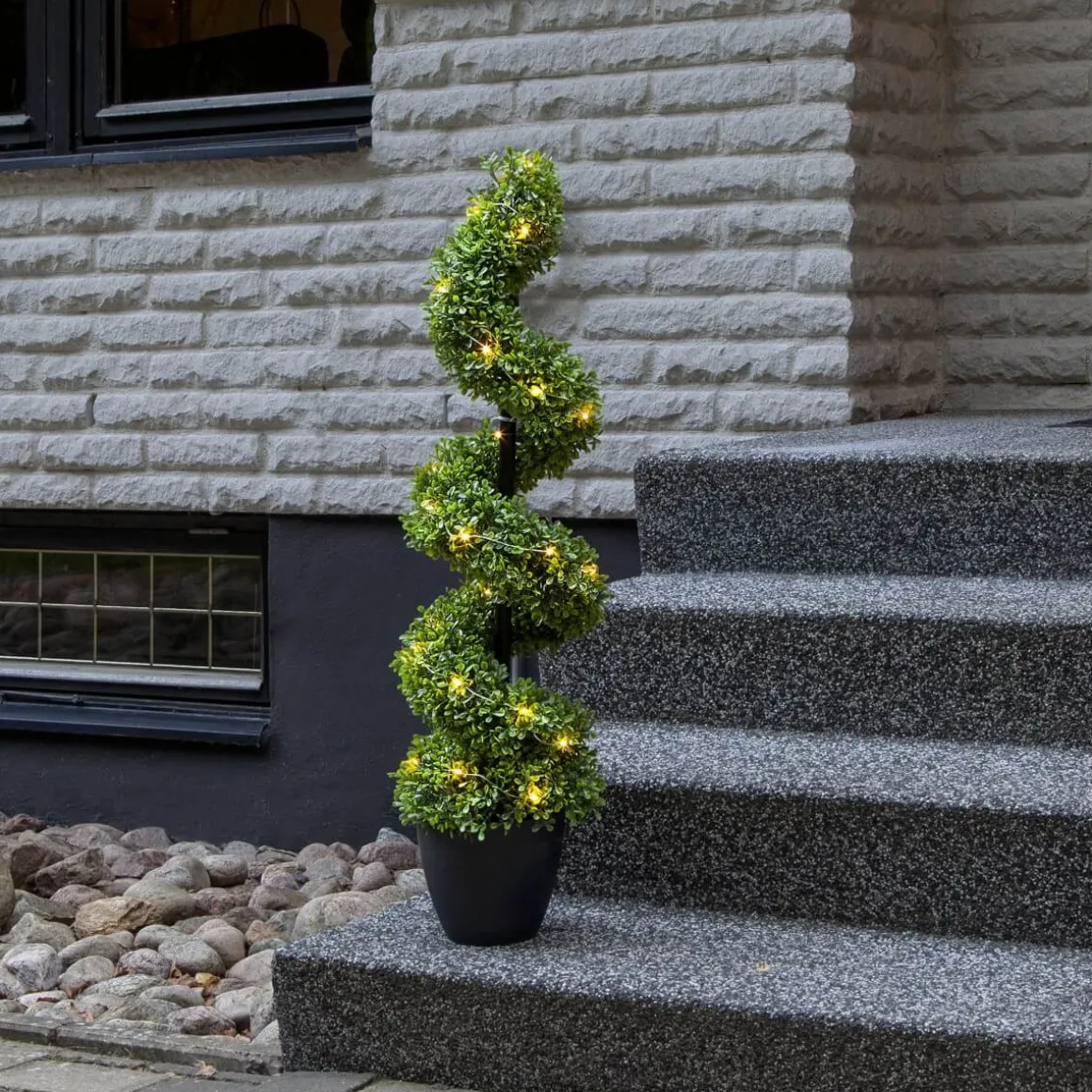 BUXBOM Dekorationsträd Batteri 90cm Grön IP44