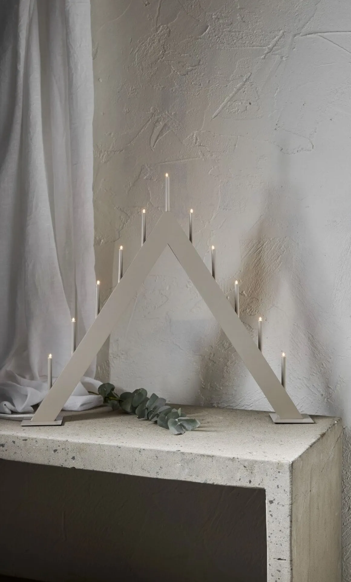 BUZZ Ljusstake 11L 50cm Elefantgrå