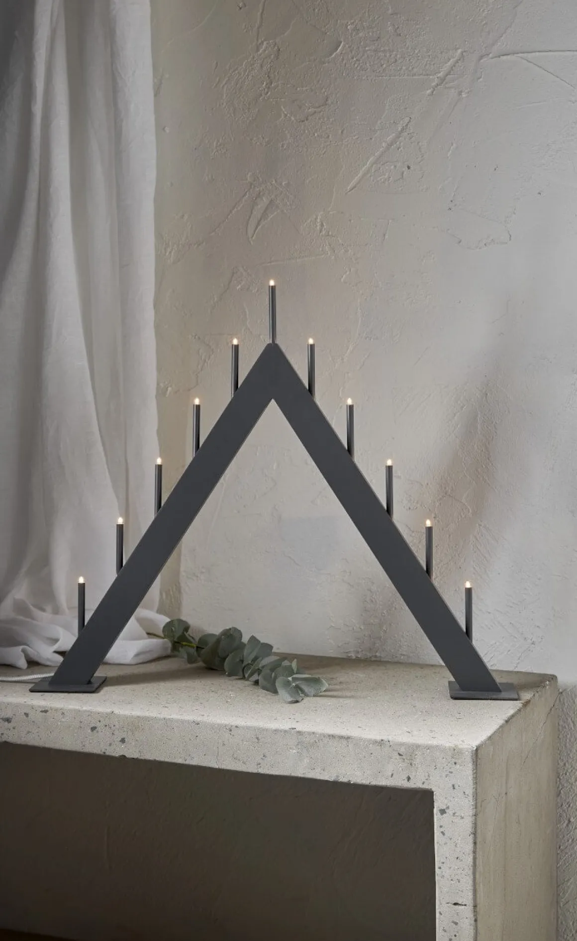 BUZZ Ljusstake 11L 50cm Grafit