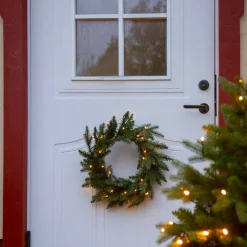 BYSKE Krans 45cm 30LED Grön IP44