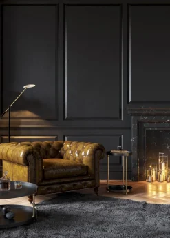 CADIZ Golvlampa Dimbar 130cm Svart/Matt Mässing