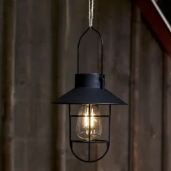 CAGE Solcellsdekoration 21cm Svart