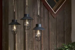 CAGE Solcellsdekoration 21cm Svart