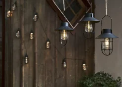 CAGE Solcellsdekoration 21cm Svart