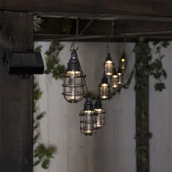 CAGE Solcells-ljusslinga 8L 2,1m Svart