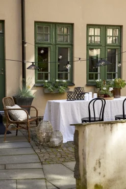 CALABRIA Solcellslykta 28cm Svart