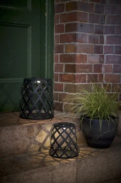 CALABRIA Solcellslykta 20cm Svart