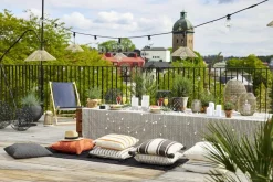 CALABRIA Solcellslykta 20cm Svart