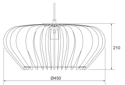 CALYPS Taklampa Ø45cm Brun