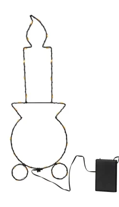 CANDLY Inomhusdekoration Batteri 41cm Svart