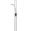 CANNES Golvlampa LED-Uplight Dimbar 180cm Svartkrom