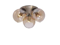 CAPELLA Plafond 3a 37cm Antikmässing/Amber