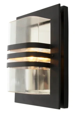 CAPO Vägglampa Ute 33cm Svart/Klar IP44