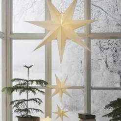 CASSIE Pappersstjärna Batteri 1,3m Vit