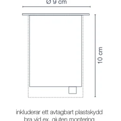 CASTOR Markspot 9cm 12V Svart IP67