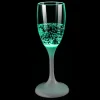 CHAMPANGEGLAS med LED 18cm Grön