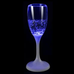 CHAMPANGEGLAS med LED 18cm Blå