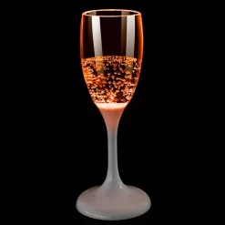 CHAMPANGEGLAS med LED 18cm Orange