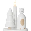CHRISTMAS JOY Ljusstake Isbjörn 21cm Vit